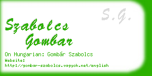 szabolcs gombar business card